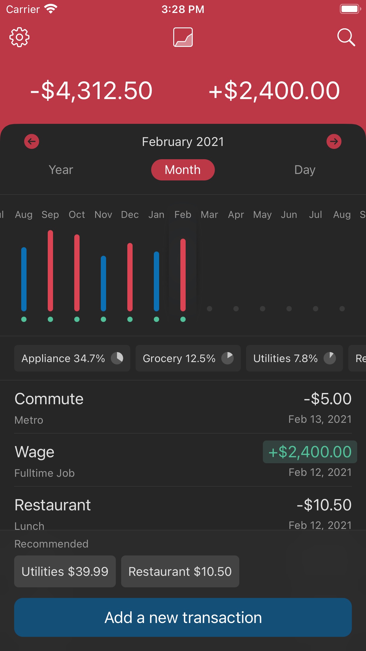 Screenshot do app Coins - Personal account book