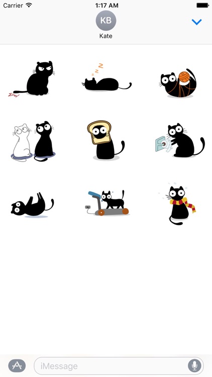 Carbon the Black Cat Stickers