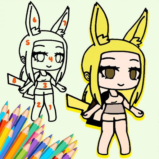 Gacha life characters coloring book APK for Android Download