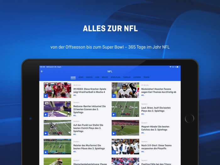 ran  NFL, Bundesliga, DTM