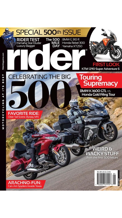 Rider Magazine, Motorcycling at its Best