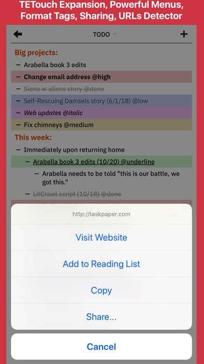 Taskmator - TaskPaper Client screenshot-3