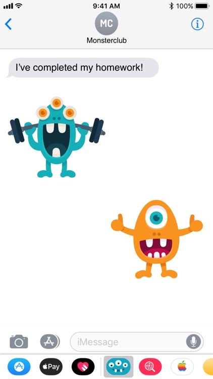Happy Monster stickers