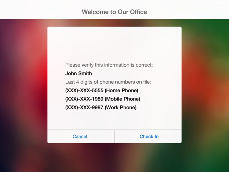 MacPractice Check In 10.7