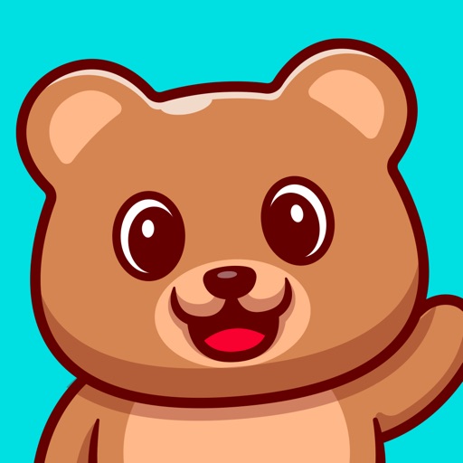 Brown Bear Cute Stickers by Aman Kumar