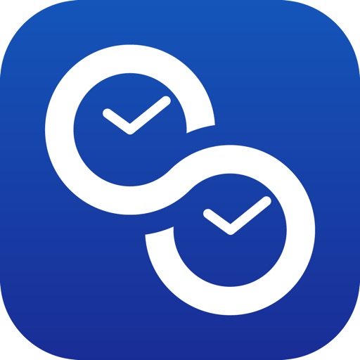 Clock Sync App Blue Icon