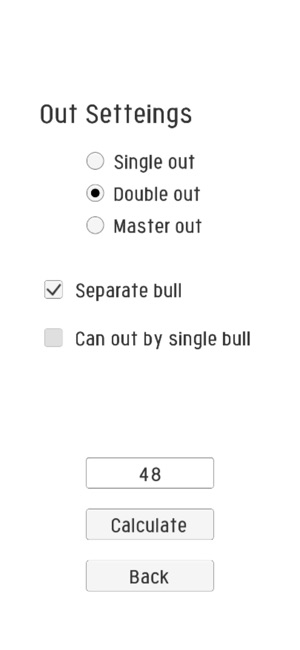 Darts 01 checkout calculator