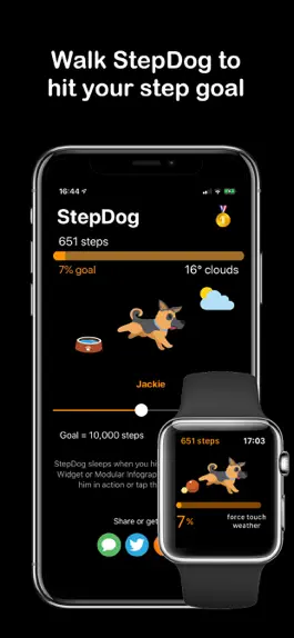 Game screenshot StepDog - Watch Face Dog hack