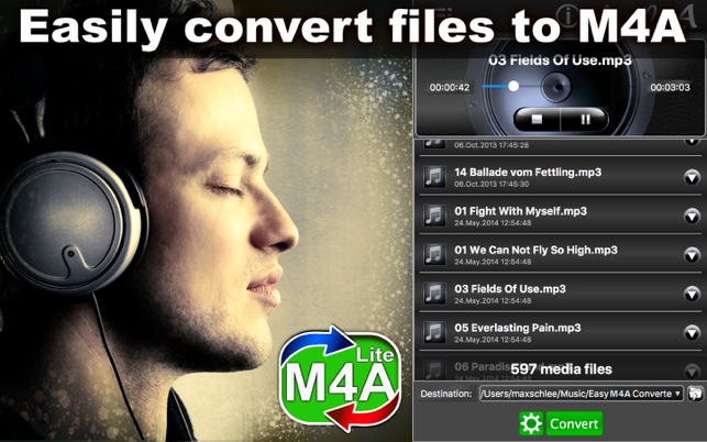 Easy M4A Converter Lite(圖1)-速報App