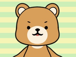 Cute bear moves cheerfully
