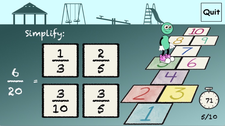 Hopscotch - Simplify Fractions screenshot-3