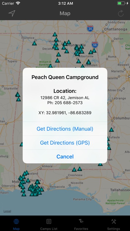 Alabama – Camping & RV spots