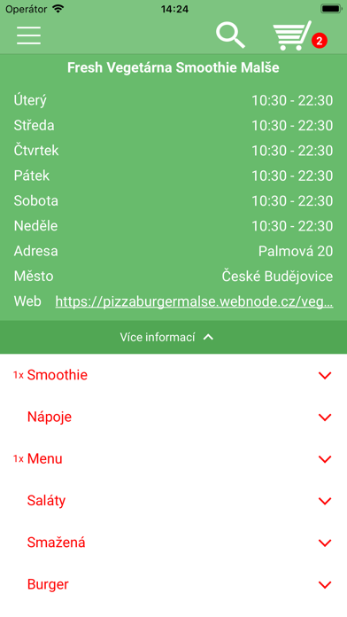 Fresh Vegetárna Smoothie Malše screenshot 3