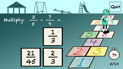 How to cancel & delete Hopscotch - Multiply Fractions from iphone & ipad 1