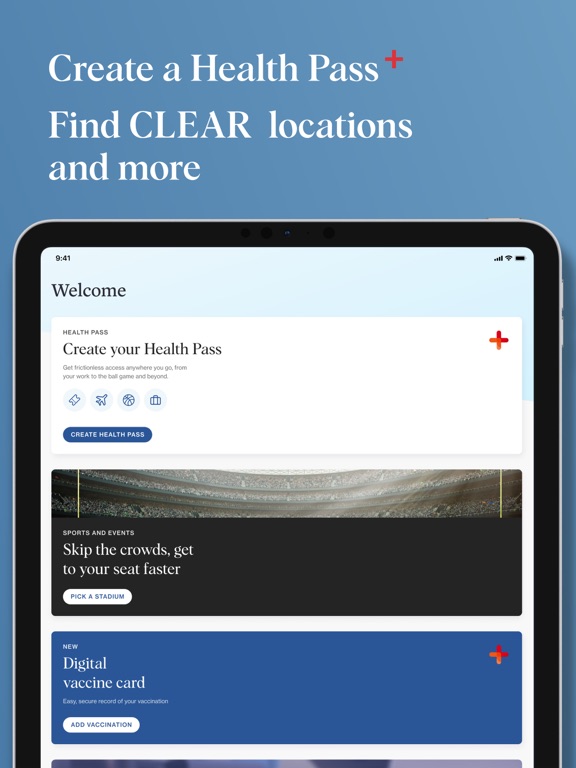 iPad Image of CLEAR - Fast, Touchless Access