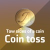 Coin toss. Two sides of a coin
