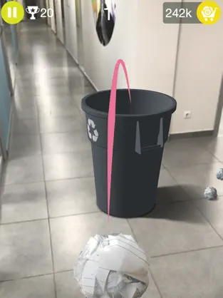 Screenshot 1 Paper Bin AR - throw paper iphone