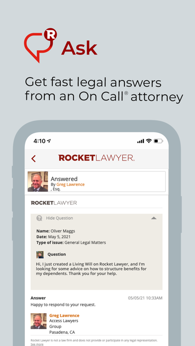 How to cancel & delete Rocket Lawyer: Legal Documents from iphone & ipad 4