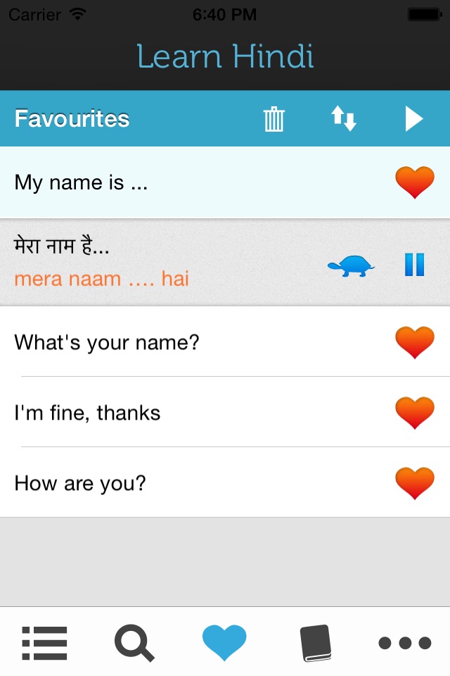 Learn Hindi - Phrasebook screenshot 4