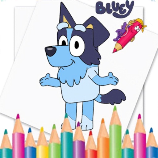 bluey coloring & drawing iOS App