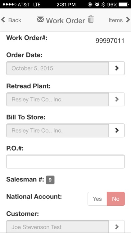 BASys Work Order Entry