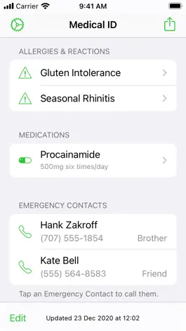 Game screenshot Medical ID Record apk