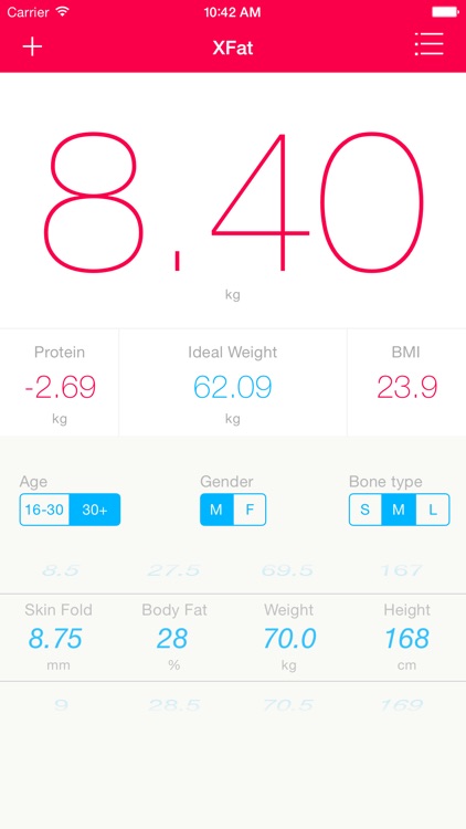 XFat - fat & weight tracker