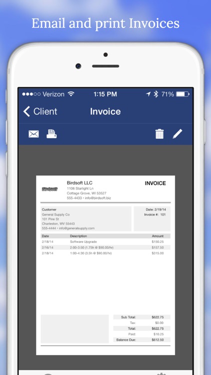 Billing Hours -  Time Tracking