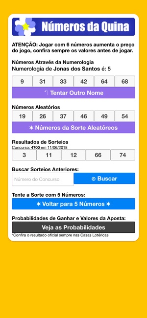 Quina Gerador de Números(圖2)-速報App