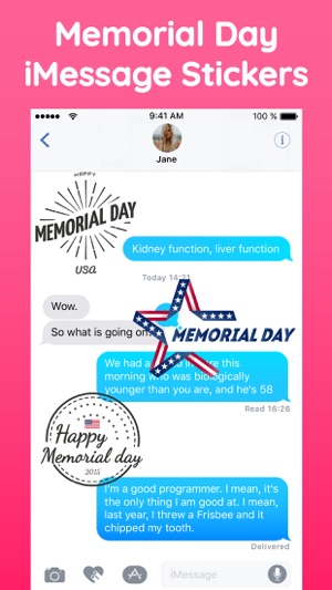 Memorial Day Text Stickers App(圖2)-速報App