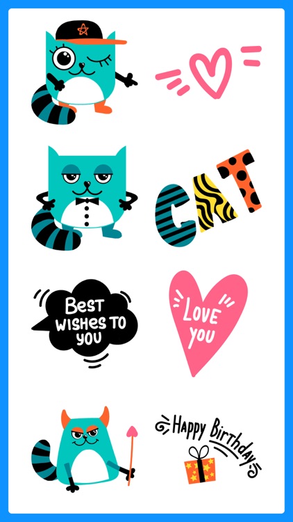 Granny Cat Funny Stickers App
