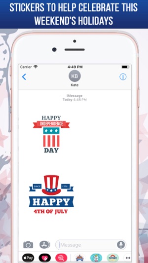 July 4th Stickers For iMessage(圖3)-速報App