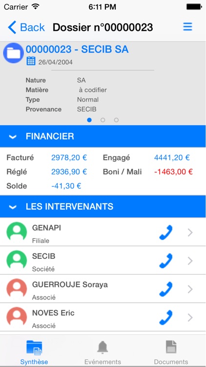 Secib Expert pour iPhone