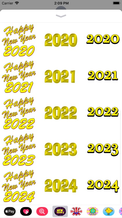 New Year's Fun Stickers