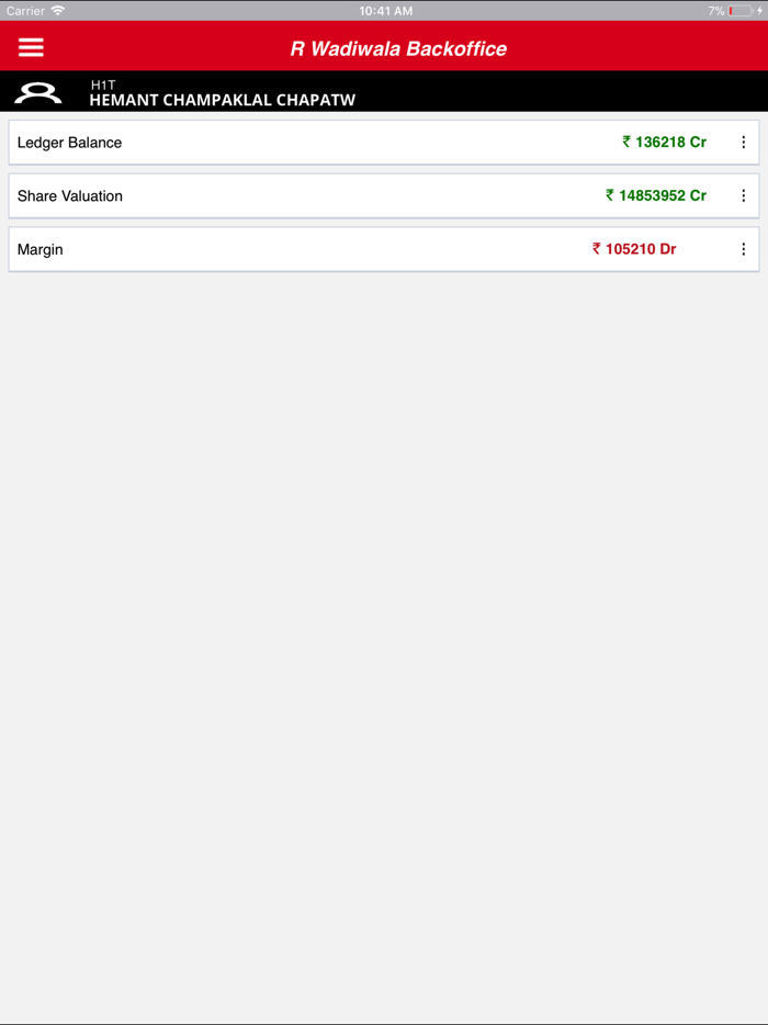 R Wadiwala Backoffice