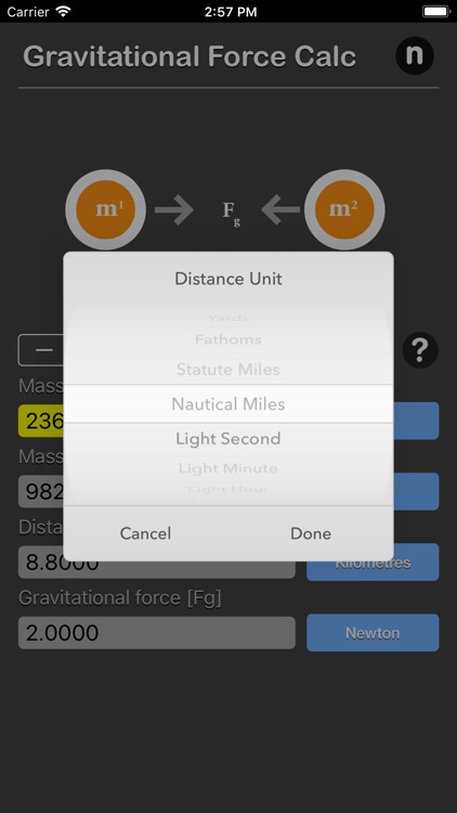 Gravitational Force Calculator screenshot-5