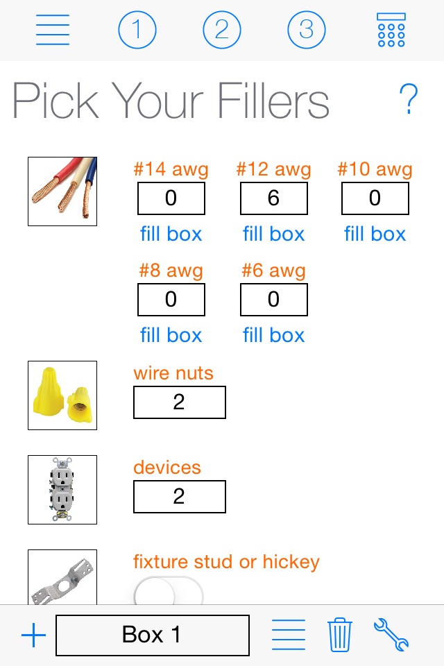 Box Fill Calc screenshot 2