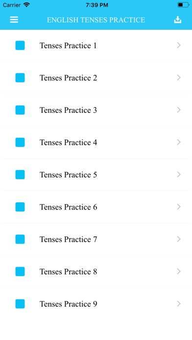 How to cancel & delete English Tenses Practice from iphone & ipad 1