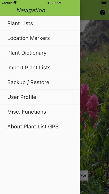 Plant List GPS