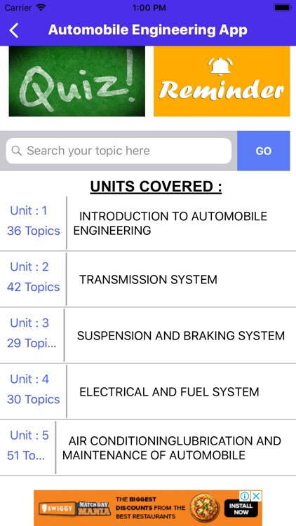 Automobile Engineering App