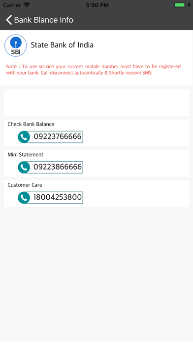 Bank Balance - Missed Called screenshot 2