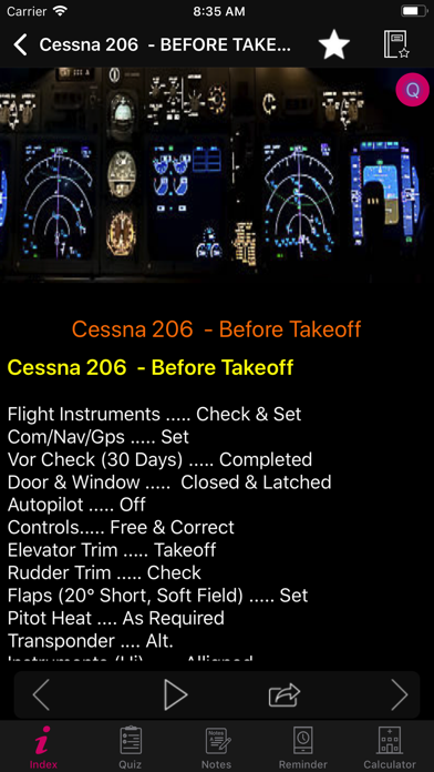 Cessna 206 Preflight Checklist screenshot 2