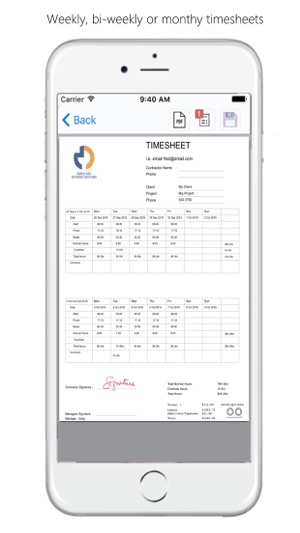timesheet pdf on the app store