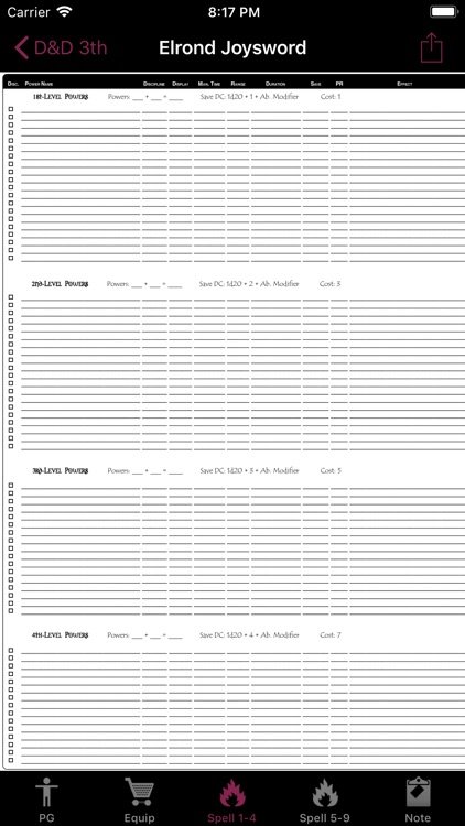 Real Sheet: D&D 3.0 ∞ screenshot-5