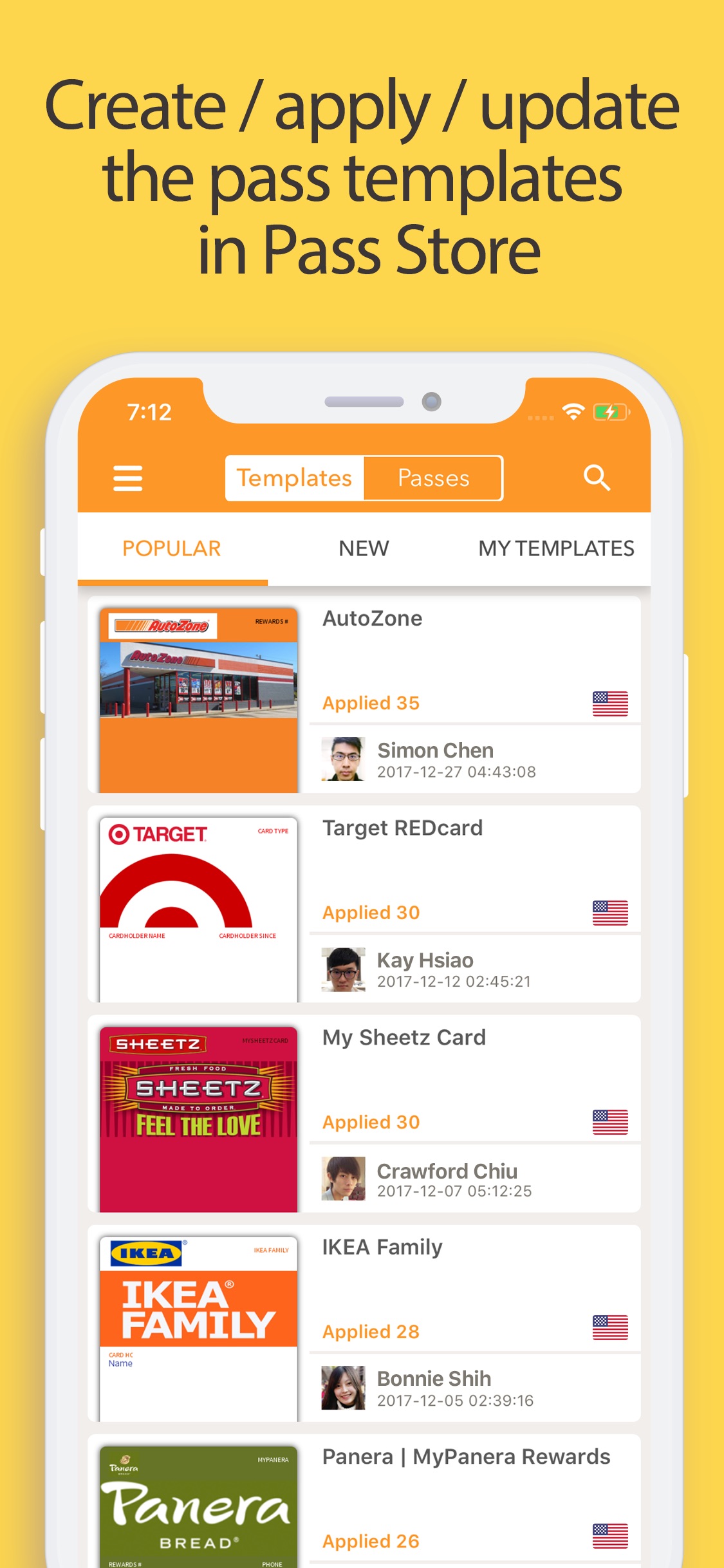 Screenshot do app Pass2U Wallet - cards/coupons