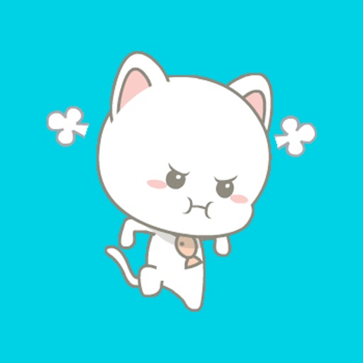 MiMi White Kitten Animated iOS App