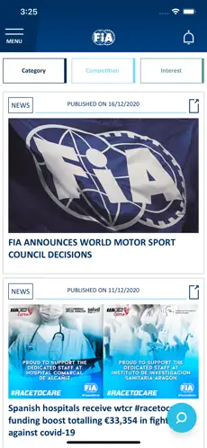 Screenshot 2 FIA Sport iphone