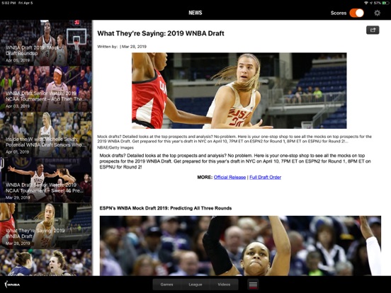 WNBA screenshot