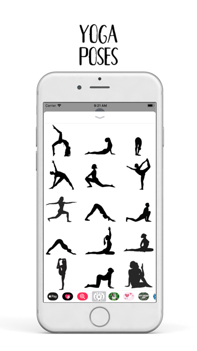 Yoga Pose Silhouette Stickers screenshot 3
