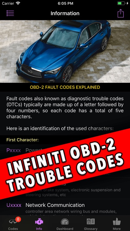 Diagnostic for Infiniti